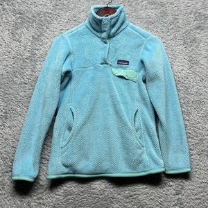 Patagonia Jacket Womens XS Blue Re Tool Snap T Pullover Polartec Fleece Hiking